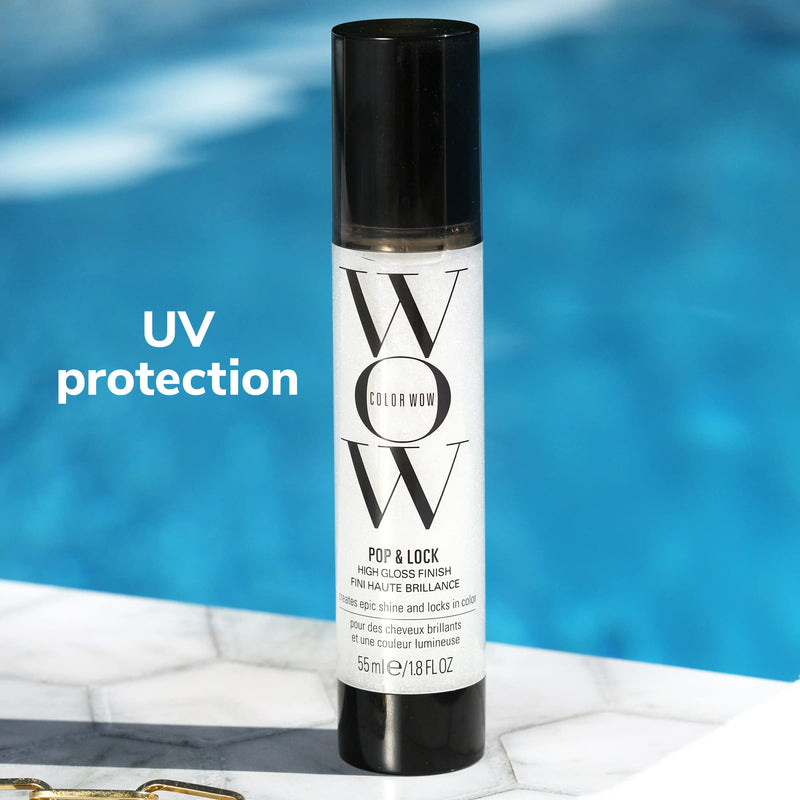 [Australia] - Color Wow Pop + Lock Frizz Control + Glossing Serum – Anti-frizz serum with heat protection; Seals split ends; Moisturises; Silkens and shines dull, dehydrated hair 