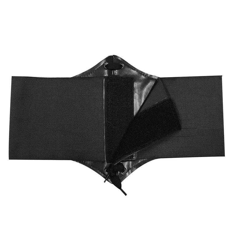 [Australia] - HANERDUN Lace up Fashion Corset Belts Elastic Retro Leather Belt Waist Belt Four Sizes Black S 