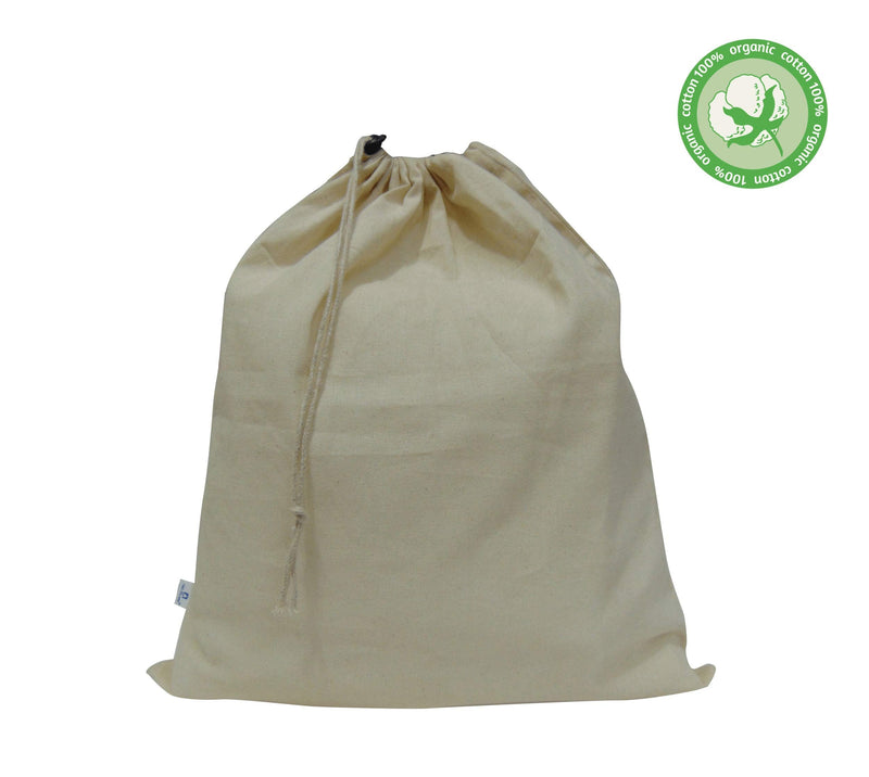[Australia] - Set of 4 Pure Cotton Dust-Proof Drawstring Breathable Multipurpose Storage Bags Pouch by Hell Blues Large (19"x 24") 4 Pack 