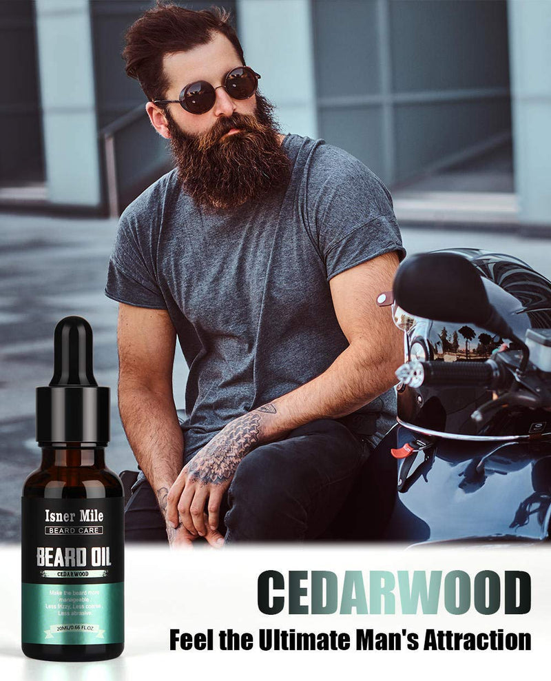 [Australia] - Beard Oil 4 Scents Pack Set, 100% Natural, Cedarwood, Sandalwood, Sage, Sweet Orange for Men Beard Care Growth, Moisturize, Soften, Strengthen, Ideal Perfect Gifts for Men Him Dad Father Boyfriend 