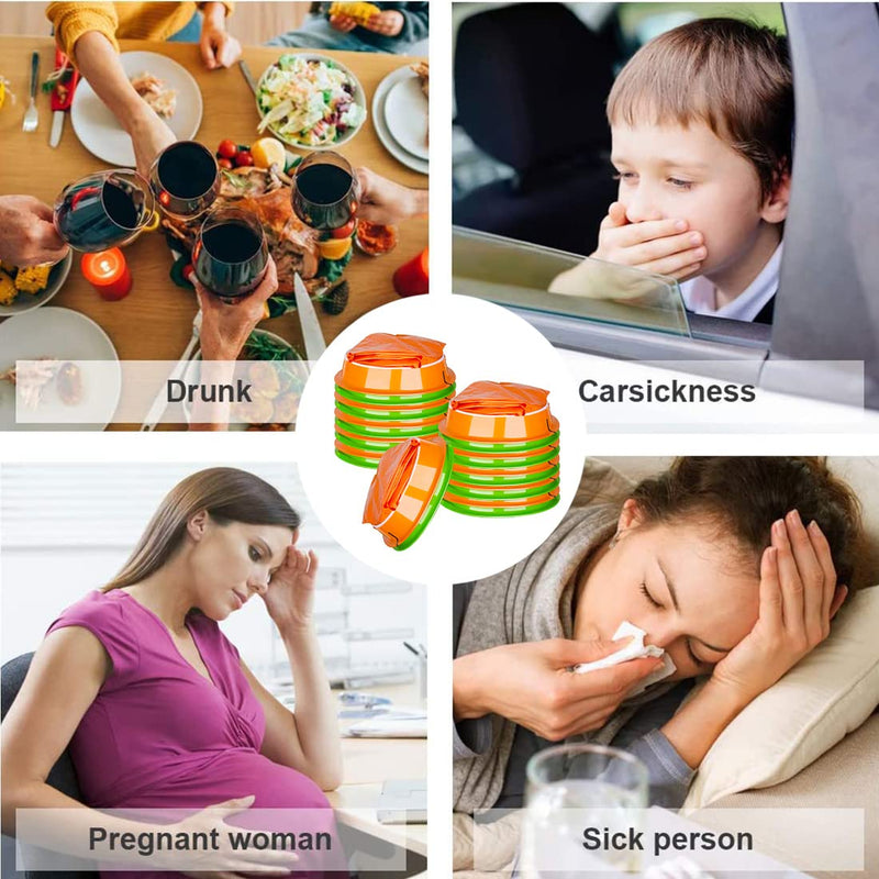 [Australia] - Vomit Bags Sick Bags Disposable Emesis Bags 16 Pieces Barf Bag with Snap for Travel Motion Sickness, Airsick 1000ml Car Sickness Bag 