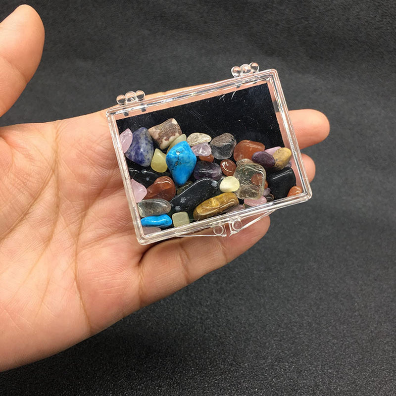 [Australia] - Tumbled Crystals Stone Mini Mixed Chakra Healing Crystals Set Natural Pocket Gemstones for Reiki Crystal Therapy Collection Home Decor Yoga with Storage Box（35g） 