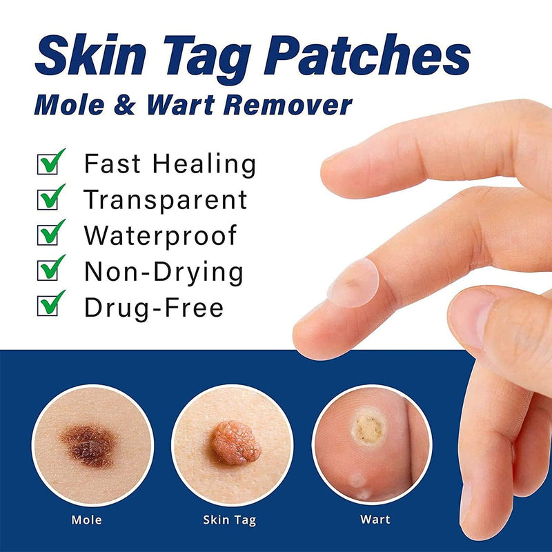 [Australia] - Wart Remove Patches Kit contains 1 x Pen and 4 x Sheets of Stickers, Skin Tag Remover Patch Pen Wart Removal Stickers Neck Flat Condyloma, Easily Remove 