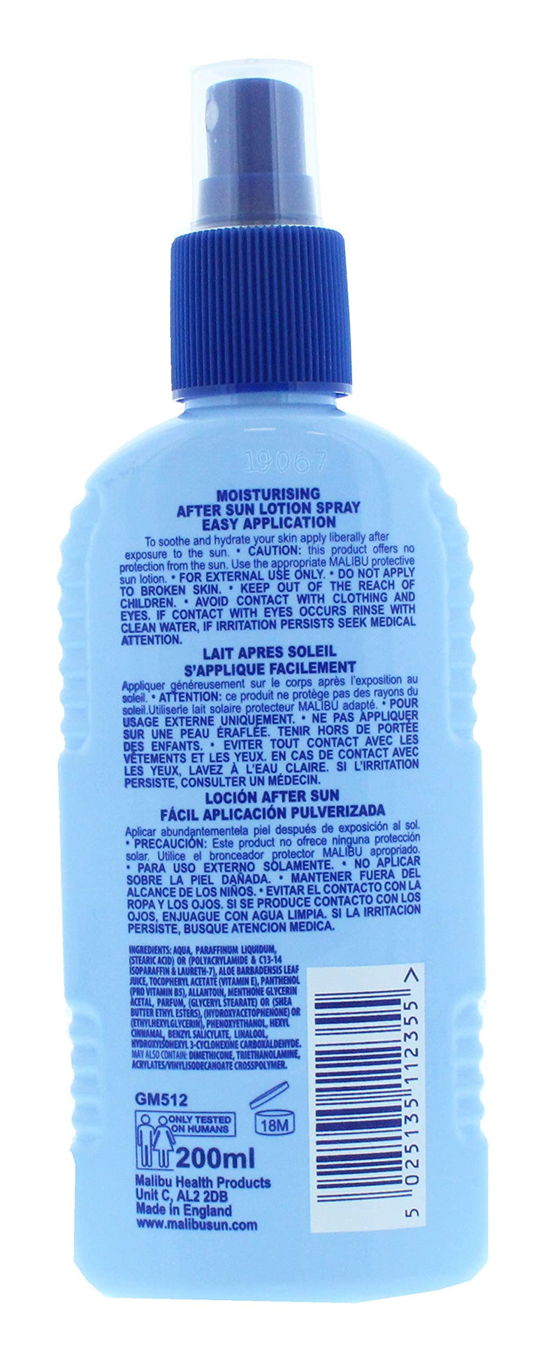 [Australia] - Malibu Soothing Moisturising Vitamin Enriched After-Sun Spray, 200ml, Original 200 ml (Pack of 1) 