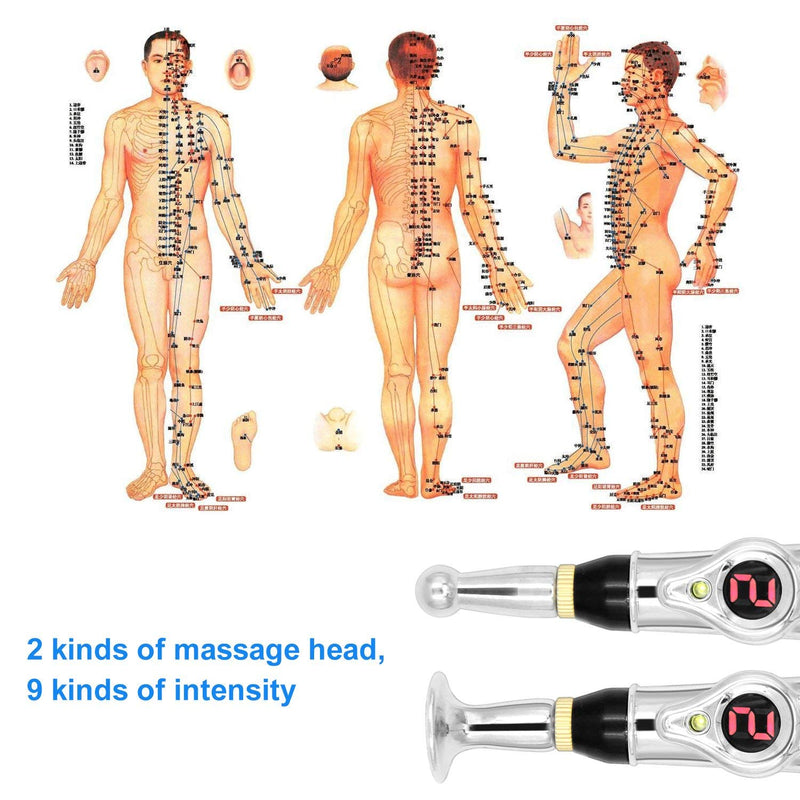 [Australia] - Acupuncture Pen - Electronic Meridian Acupuncture Massager Pen Meridian Acupoint Energy Massager for Pain Relief and Healthcare 