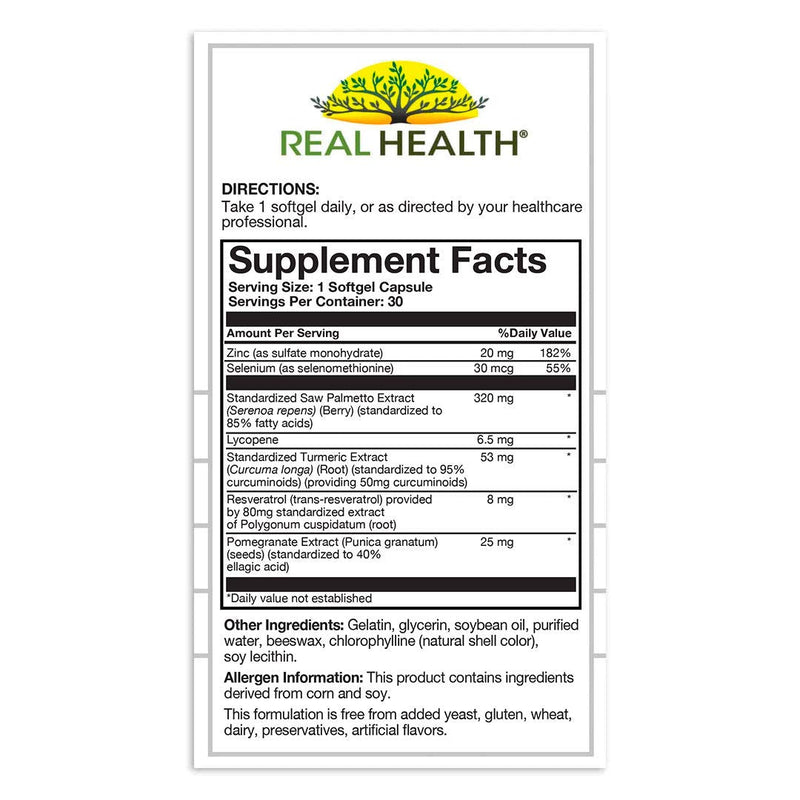 [Australia] - Real Health Prostate Complete, 30 Softgels 30 Count (Pack of 1) 