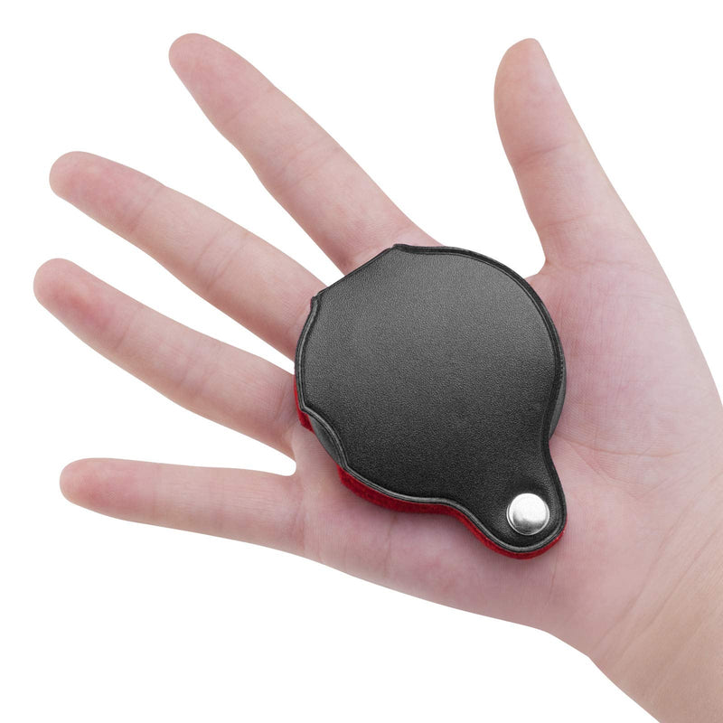 [Australia] - 2PCS Upgrade 10X Small Magnifying Glasses for Kids/Senior, Pocket Magnifier for Reading/Close Work, Mini Folding Magnifying Magnify Glass with Protective Sheath, Ideal for Repairing/Hobby/Coins, 1.96" 