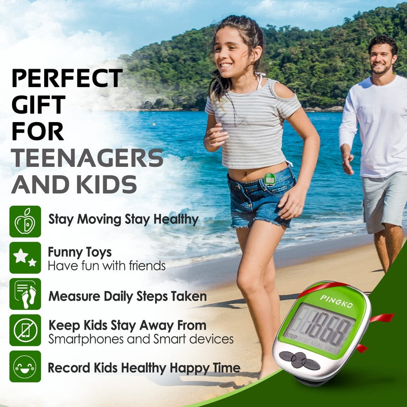 [Australia] - PINGKO Outdoor Multi-Function Portable Sport Pedometer Step/Distance/Calories/Counter - Green A1-Green 