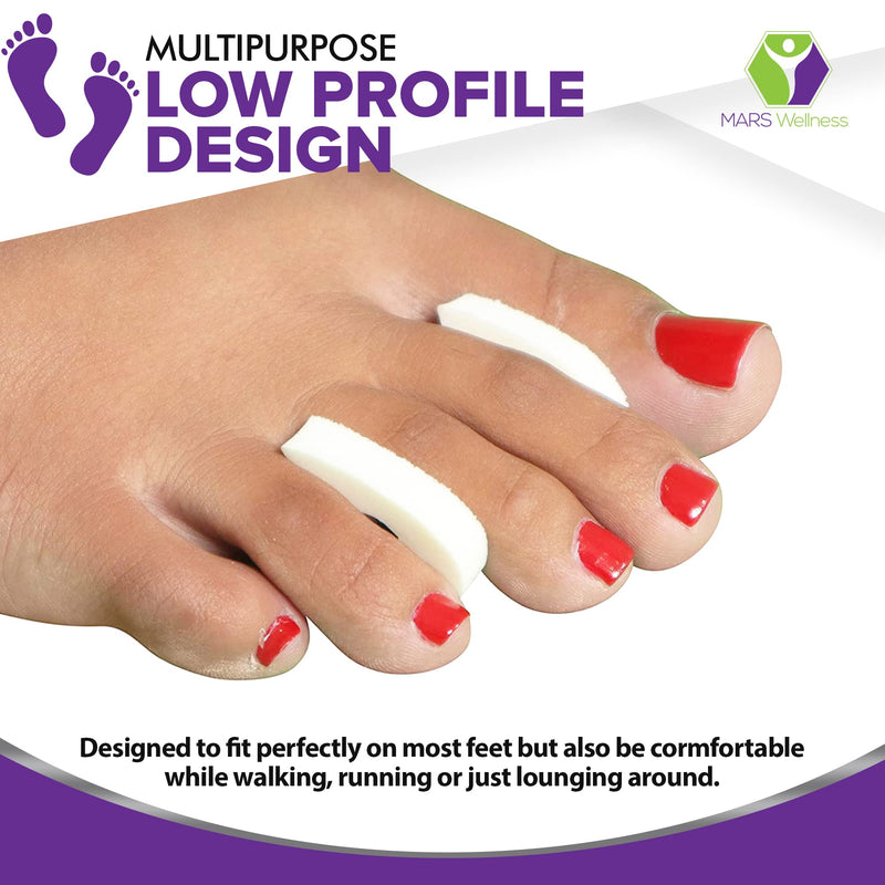 [Australia] - Premium Foam Toe Separators - Toe Spacers for Corn, Bilster, and Hammer Toe Relief - 1/4 Inch - Bulk Pack of 100 Toe Pads 100 Count (Pack of 1) 