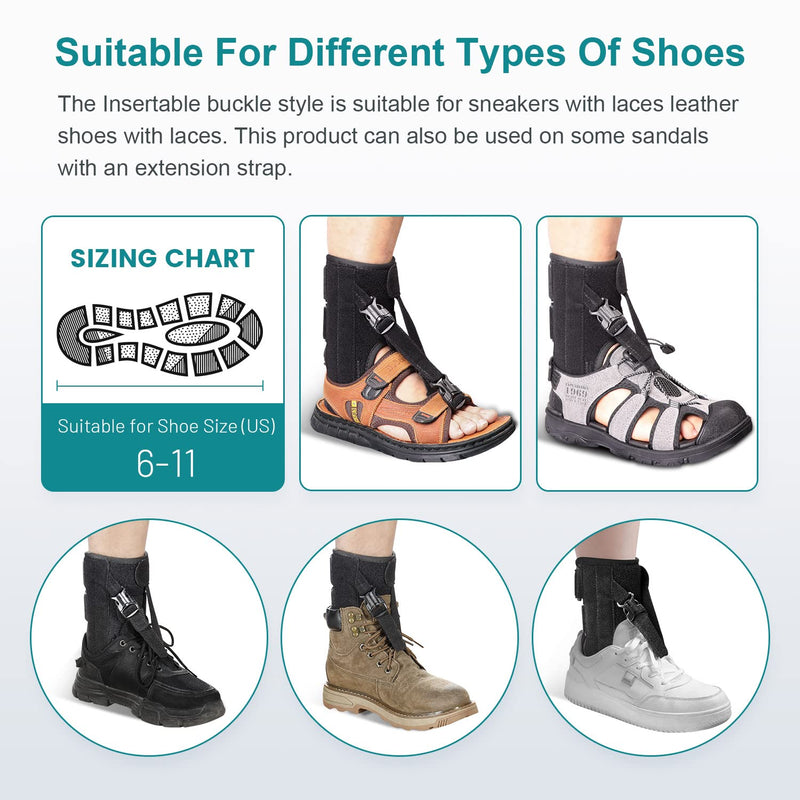 [Australia] - Foot Drop Brace for Walking Lifting Shoes, Drop Foot AFO Brace Help Raise Shoes, Foot Up Splint for Ankle, Improved Walking Gait, Prevent Falls and Injuries, for Left and Right Foot,Fits Women and Men 