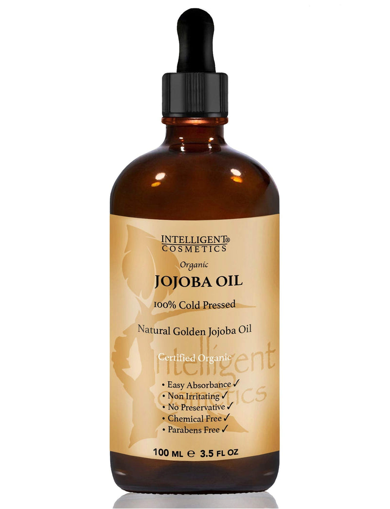 [Australia] - Jojoba Oil Certified Organic - 100% Cold Pressed - Vegan, Extra Virgin, Pure, Unrefined - for Face Skin Body Hair, Known Oil for Sensitive & Acne Prone Skin - Glass Bottle with Pipette 