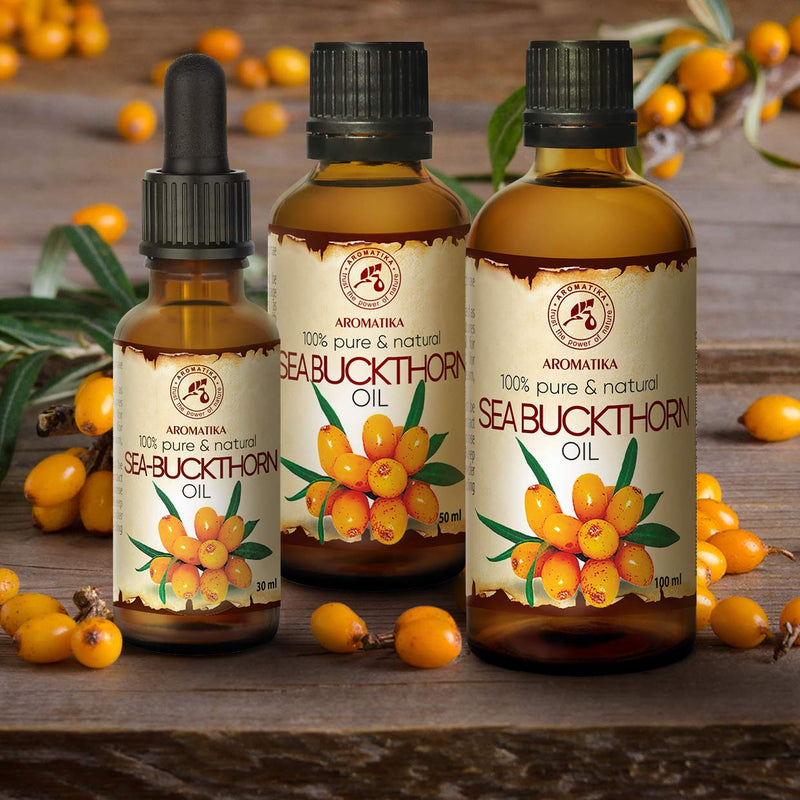 [Australia] - Sea Buckthorn Fruit Oil 200ml - Cold Pressed - Unrefined - 100% Pure & Natural - Hippophae Rhamnoides Oil - Best for Hair - Body - Face - Beauty - Relaxation - Massage 
