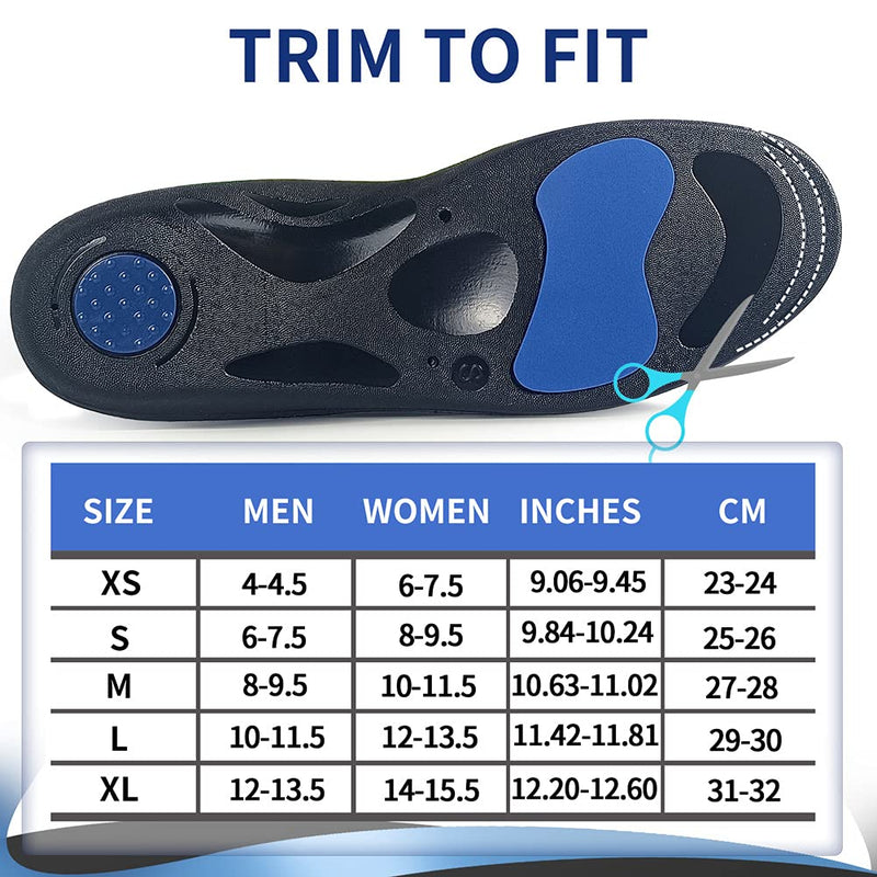 [Australia] - PCSsole Orthotic High Arch Support Insoles, Comfort Gel Work Boot Insert for Flat Feet, Plantar Fasciitis, Feet Pain, Heel Spur Pain,Metatarsalgia,Over Pronation for Men and Women（30cm） L:men(10.5-12)30cm 