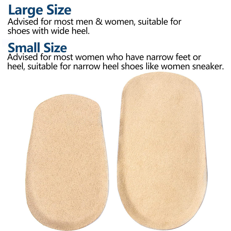 [Australia] - Heel Lifts, 1/2 Inch Shoe Lift, Gel Heel Raisers for Leg Length Discrepancies, Large Height Increase Insole for Men or Women, Shoe Inserts Comfort Half Foot Pads for Heel Pain - 1 Pair Large Size 