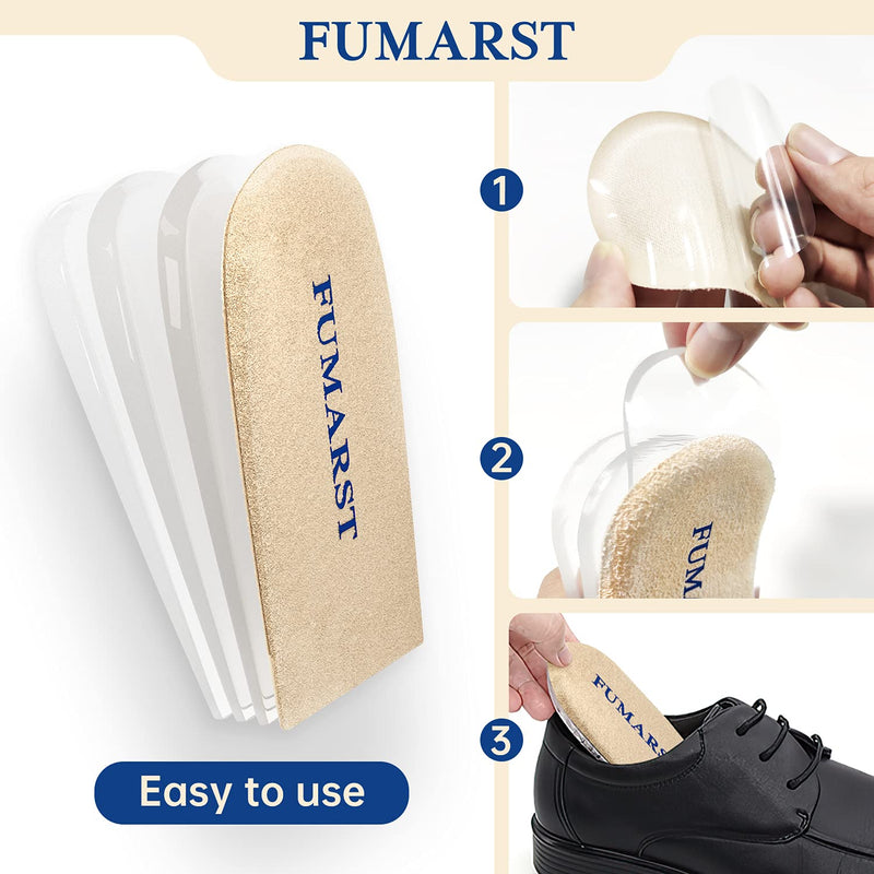 [Australia] - (4 Layers) Height Increase Insoles,Adjustable Orthopedic Heel Lift Inserts,Heel Cushions for Leg Length Discrepancies,Heel Pain,Heel Spurs and Achilles tendonitis for Men and Women.(1Pairs) 4Layer Women4.5-9.5/Men 6-8.5 4layers 