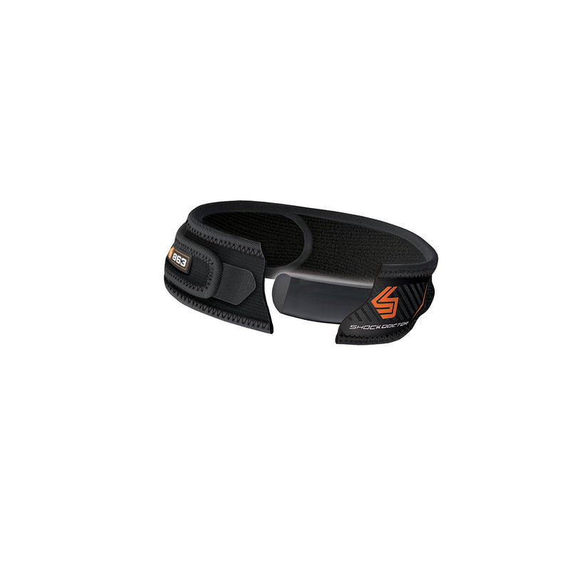 [Australia] - Knee Support Strap: Shock Doctor Patella Support Compression Strap - Adjustable Moisture Wicking Strap to Relieve Patella Alignment Pain - Black (Includes 1 Strap) Large/X-Large 