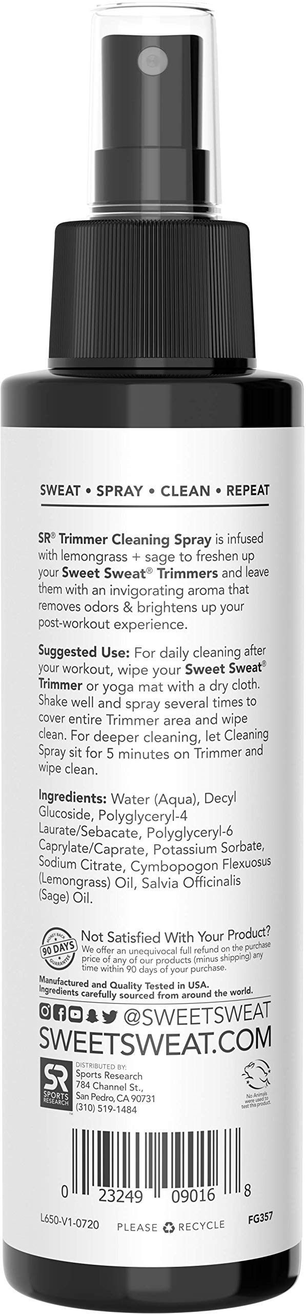 [Australia] - Sweet Sweat Waist Trimmer Cleaning Spray | Freshen & Clean Trimmers, Yoga Mat, Gym Equipment & More! | Made with Lemongrass & Sage Oil (8 Fl Oz) 8 Fl Oz (Pack of 1) 