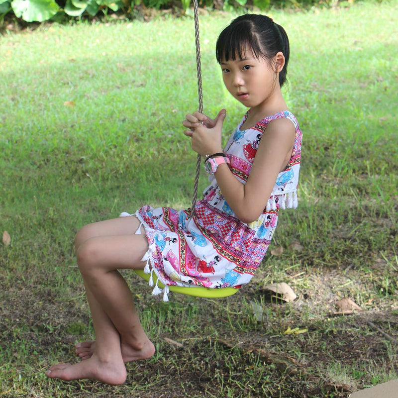[Australia] - IFOYO Tree Swing Disc, Rope Swing Round Kids Swing Seat Strong Disc Swing for Outdoor Backyard Playground Holds 220lbs/100kg for 3-10 Years Kids Children, Yellow 