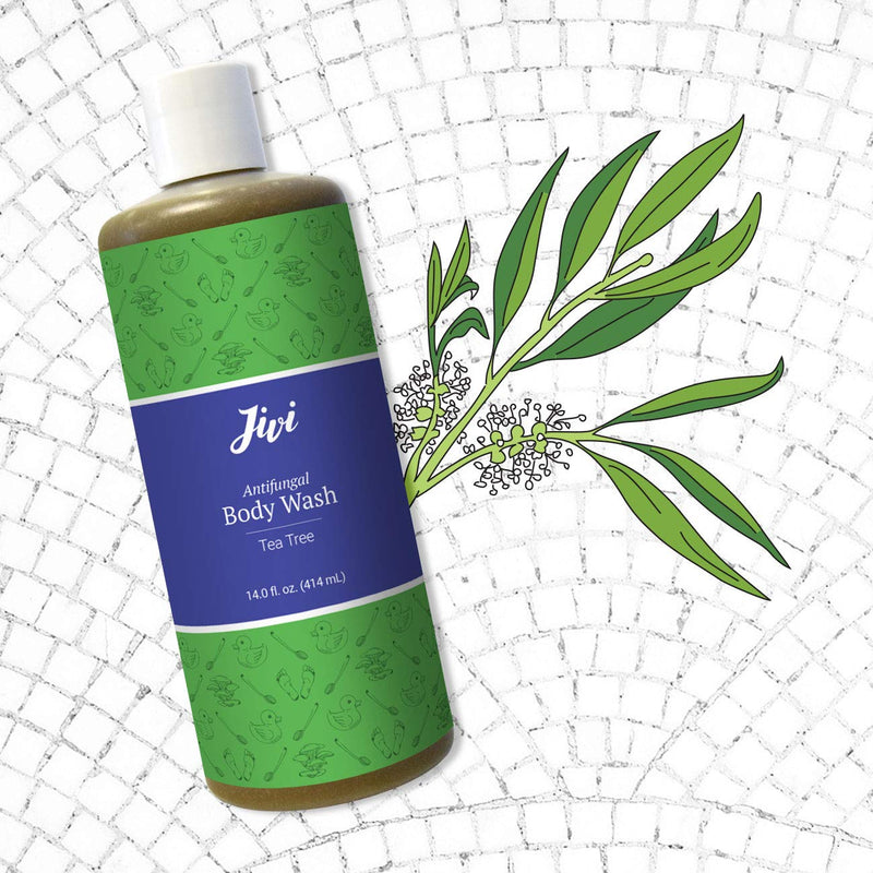 [Australia] - Jivi Antifungal Body Wash, Treats Athlete’s Foot, Toenail Fungus, Ringworm, Jock Itch, & More, Tea Tree, 12 Fl Oz, green 