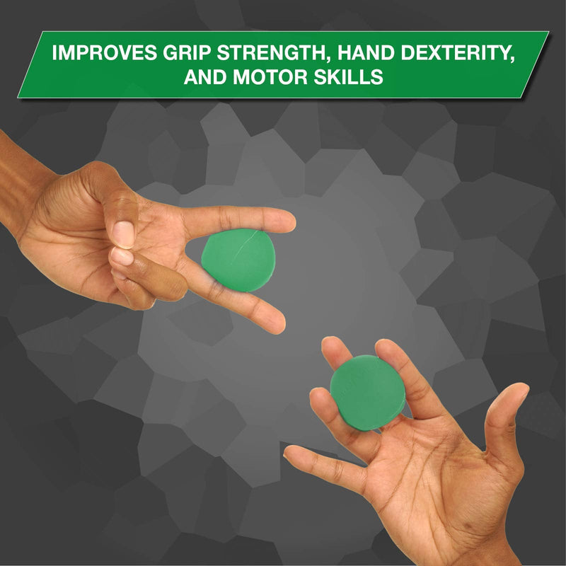 [Australia] - THERABAND Hand Exerciser, Stress Ball For Hand, Wrist, Finger, Forearm, Grip Strengthening & Therapy, Squeeze Ball to Increase Hand Flexibility & Relieve Joint Pain, Green, Medium 