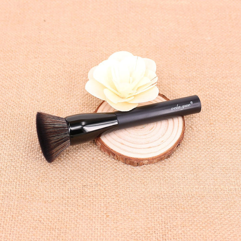 [Australia] - Vela.Yue Flat top Kabuki Makeup Brush for Powder Foundation Liquid Cream Blending Buffing Contouring Make up 