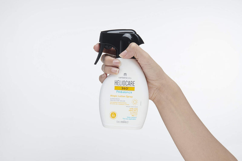 [Australia] - Heliocare 360¬∞ Pediatrics Atopic Lotion Body Spray - 250ml | Kids Sun Spray for Body | UVA UVB Visible Light Infrared-A Sun Protection | For Children's Sensitive Skin | Supercharged with Antioxidants 