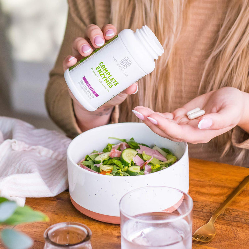 [Australia] - Dr. Amy Myers Digestive Enzymes Capsules – 19 Enzymes to Support Gut Health, Bloating & Gas Relief - Amylase, Lipase, Lactase, Alkaline Protease, Sucrase + More – 120 Vegetarian Capsules 