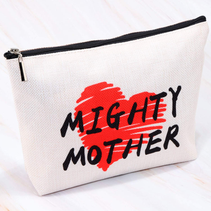 [Australia] - MBMSO Mighty Mother Makeup Bag Mom Cosmetic Bag Travel Makeup Pouch Inspirational Gifts for Mom (Makeup Bag) 