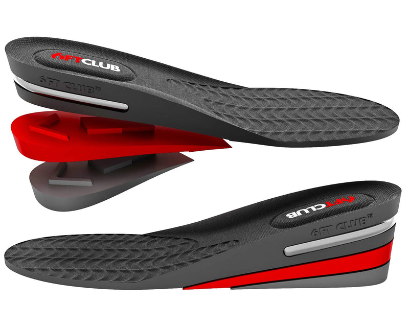 [Australia] - 6FT Original Invisible Height Increase Insole 3 Layers (2.35”+) Discreet Elevation Footwear Air Cushion Elevator Shoe Lifts Heel Inserts for Hi-Tops (US 7.5-11.5) 