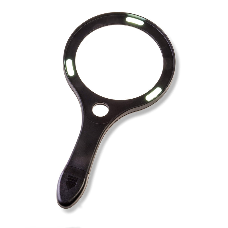 [Australia] - Carson Lume Series COB LED 2x or 2.5x Hand-Held Aspheric Magnifiers For Reading, Low Vision, Inspection, Crafts, Hobby and More (AS-90 or AS-95) 2.0x Magnification (4.0'' Lens Diameter) 