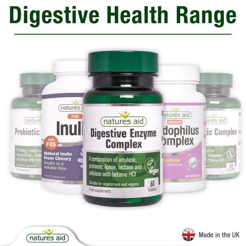 [Australia] - Natures Aid Digestive Enzyme Complex (with Betaine HCI) 60 Tablets. Suitable for Vegetarians. 