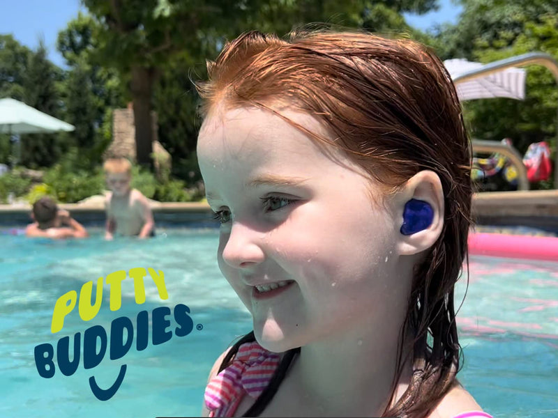 [Australia] - Putty Buddies Ear Plugs 10-Pair Pack - Soft Silicone Ear Plugs for Swimming & Bathing - Invented by ENT Physician - Block Water - Premium Swimming Earplugs - Doctor Recommended Purple/Teal/Magenta 