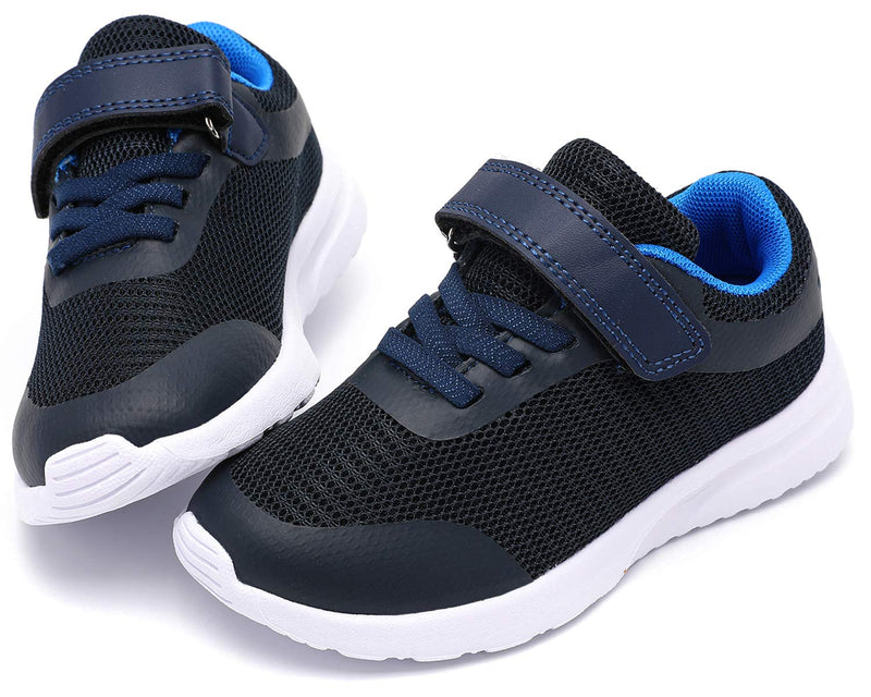 [Australia] - RIBONGZ Toddler Boys & Girls Machine Washable Lightweight Running Shoes 5 Toddler Black/Blue 