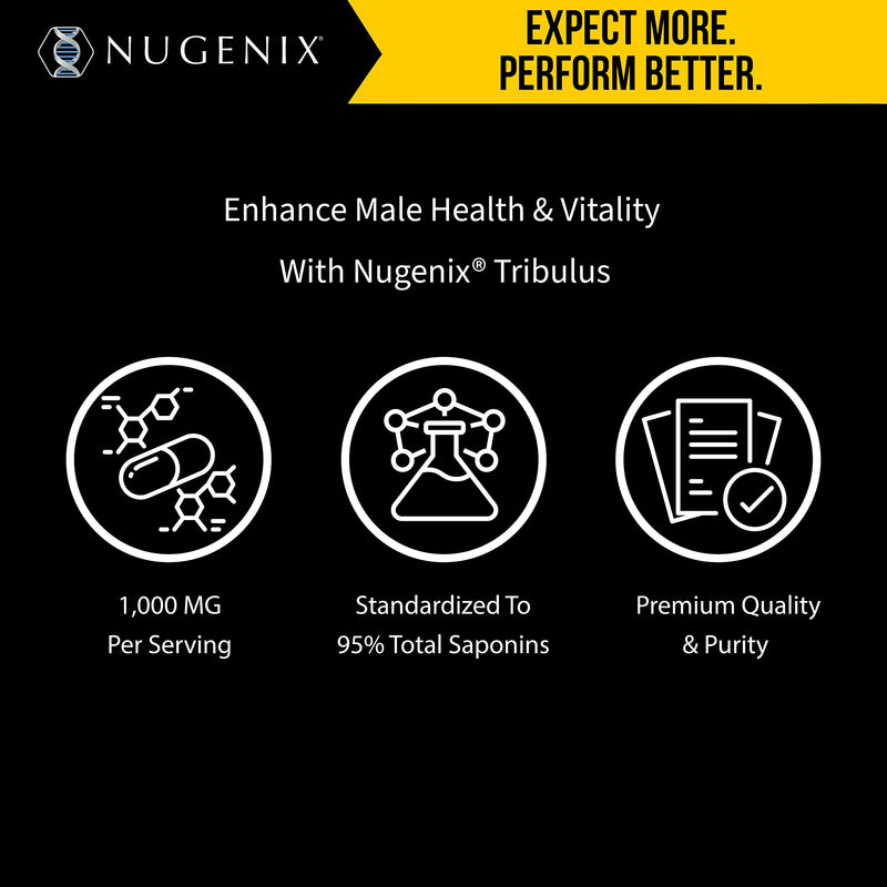 [Australia] - Nugenix Essentials Tribulus Terrestris Extract - 95% Total Saponins, 1000mg High Potency, Extra Strength, 60 Count 