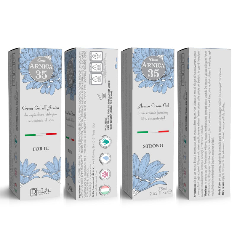 [Australia] - Dul�c Arnica Gel Cream Extra Strong 75ml Great for Muscle and Joint Massage, Even After Sports, Made in Italy with 35% Organic Arnica Montana, Cooling Effect 