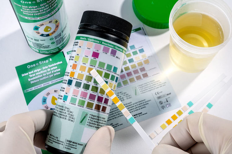 [Australia] - 100 x Urine Test Strips for Infection Cystitis Testing Sticks, UTI, Nitrite, Leukocytes, 8 Parameter Urinalysis Multisticks 
