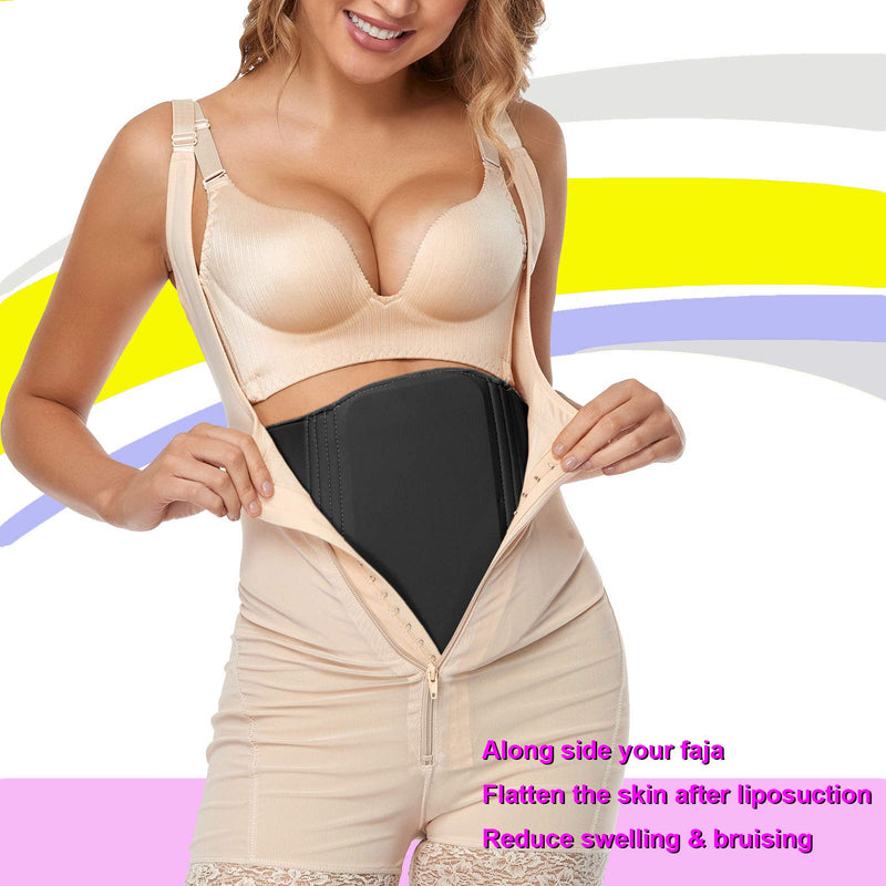 [Australia] - Abdominal Compression Board | Ab Board Post Surgery Liposuction | Taba Op Lipo Foam Belly Flattening Ab Board | lipo foams and boards 102 BLACK 