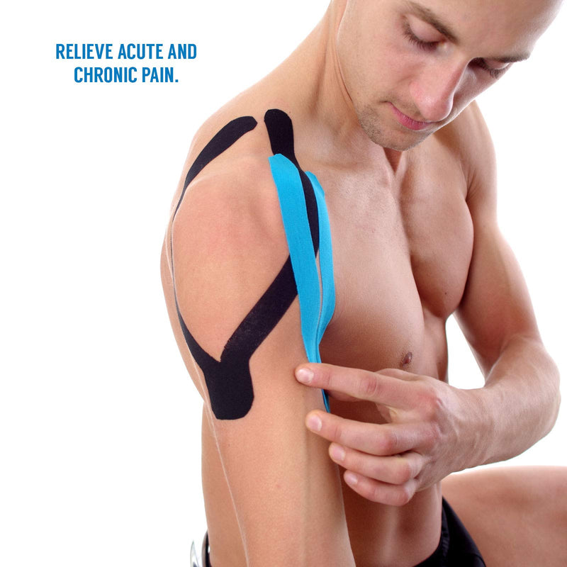 [Australia] - Proworks Kinesiology Tape | 5m Roll of Elastic Muscle Support Tape for Exercise, Sports & Injury Recovery Black 