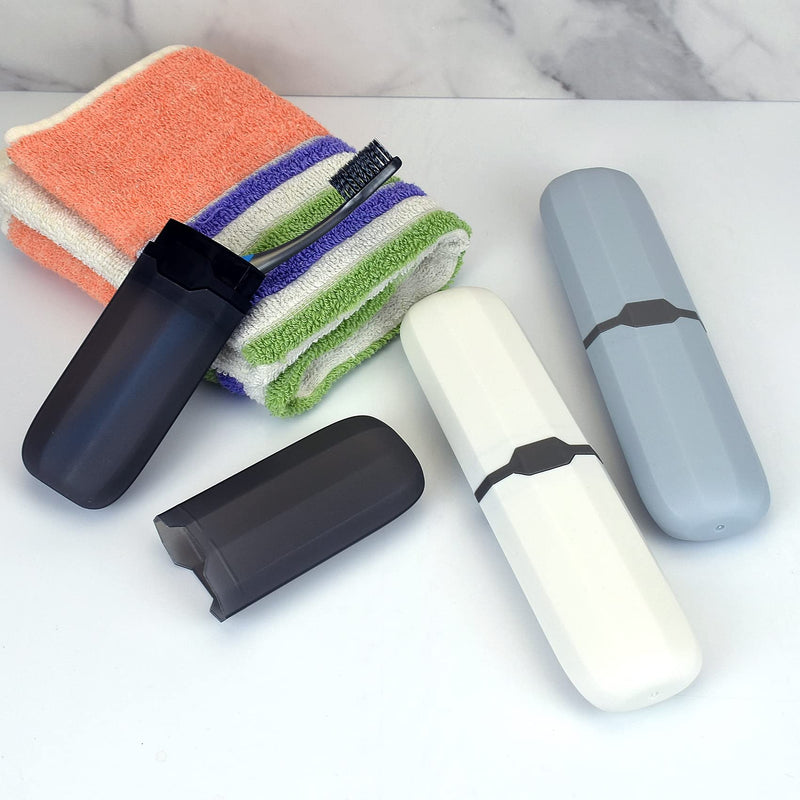 [Australia] - WATAWATA Travel Toothbrush Case Waterproof Toothbrush Box Premium Wheat Straw Simple Wash Cup Used for Camping Travel School (1, Toiletry Case) 1 