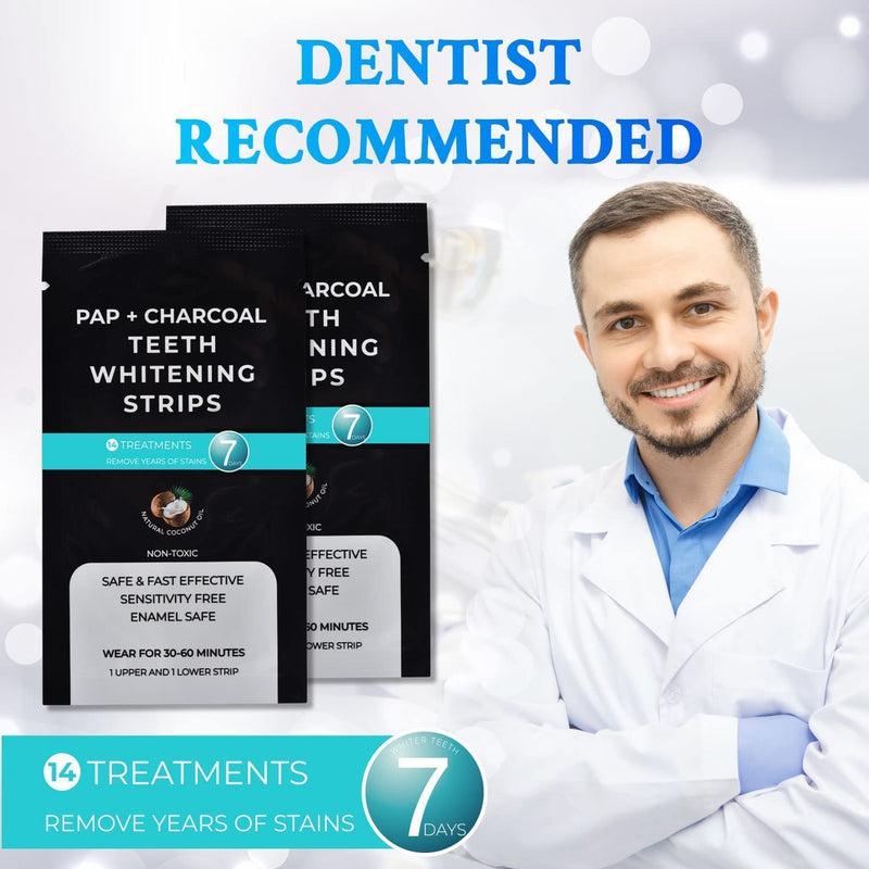 [Australia] - Waving Palms Teeth Whitening Strips, Whitening Strips, 28 Non-Sensitive Whitening Strips, Teeth Whitening Kit, 14 Sets Fast-Result Teeth Whitener, Peroxide Free Teeth Whitening Strips 