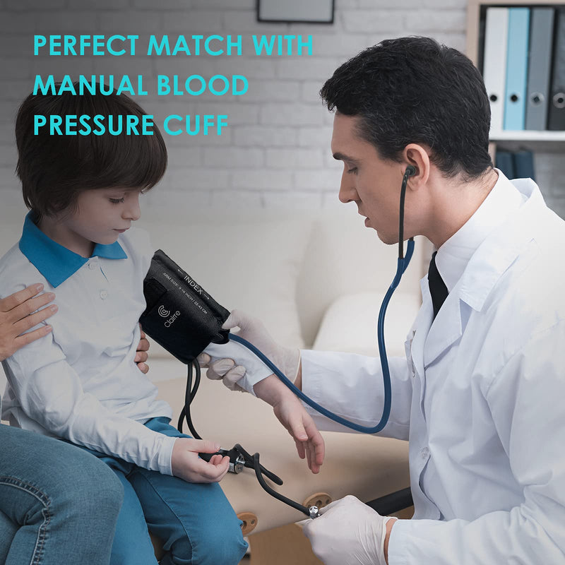 [Australia] - Clairre Single Head Stethoscope for Doctors/Nurses/Nursing Students, for Medical and Home Use (Navy Blue Tube, Without EVA Case) Navy Blue Tube 
