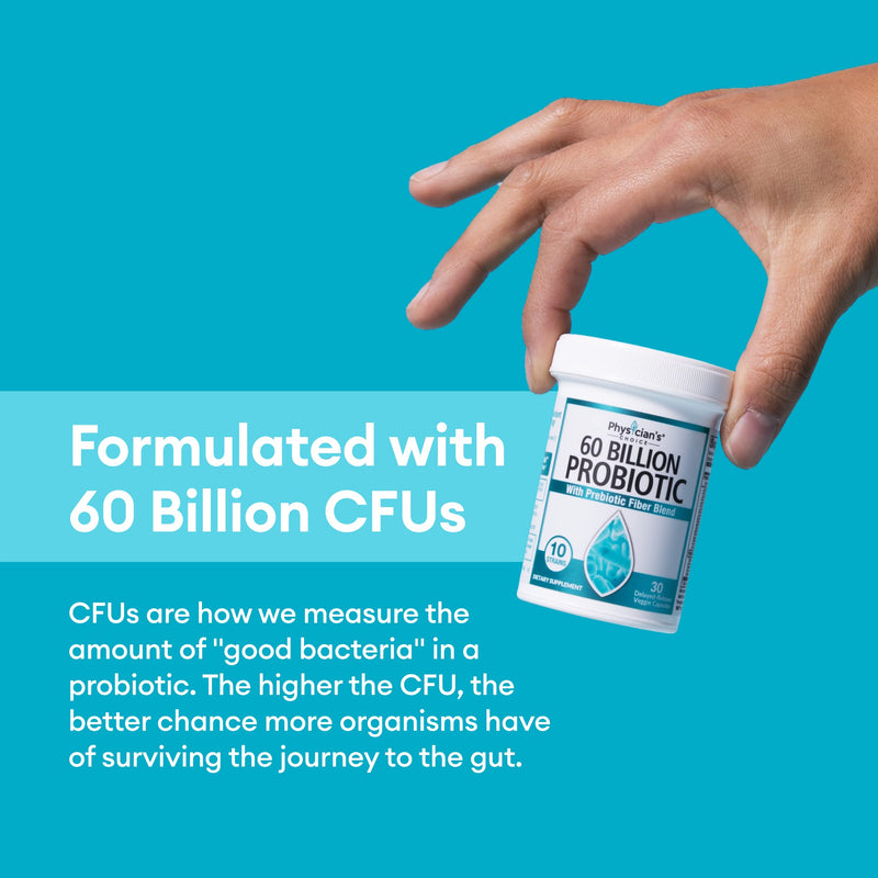 [Australia] - Physician's Choice Probiotics 60 Billion CFU - 10 Diverse Strains Plus Organic Prebiotic, Designed for Overall Digestive Health and Supports Occasional Constipation, Diarrhea, Gas & Bloating 1 Month Supply Probiotic 