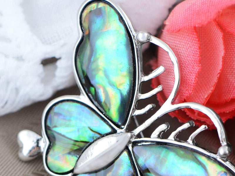 [Australia] - Alilang Multicolored Rhinestone Enamel Paint Butterfly Insect Wings Brooch Pin Silver 