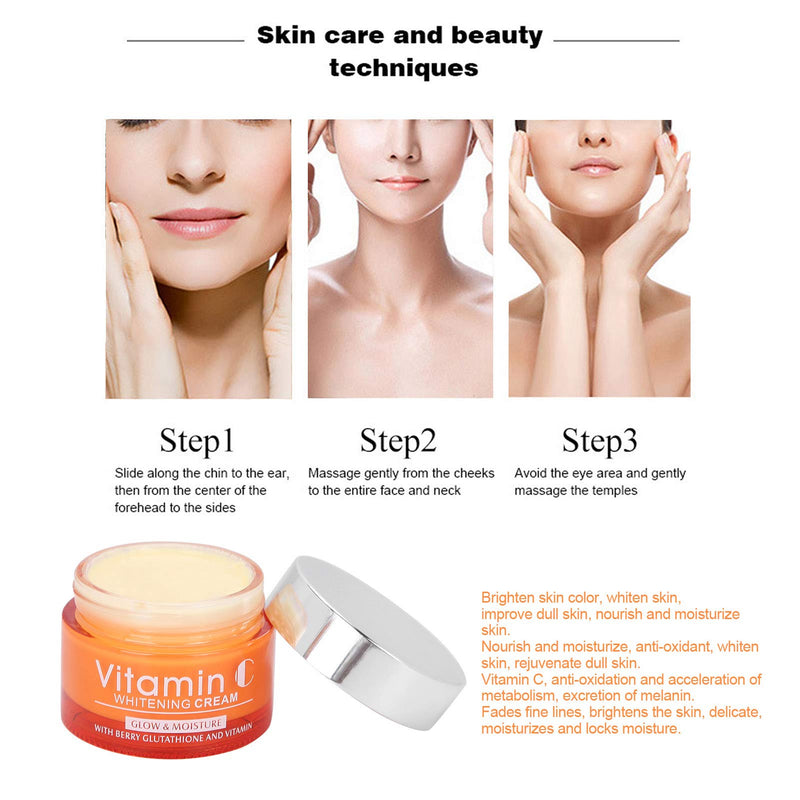 [Australia] - Skin Lightening Cream, Vitamin C Cream, Lightening Cream For Face Body Dark Spots Age Spots Anti Aging Anti Wrinkles Moist 50g 