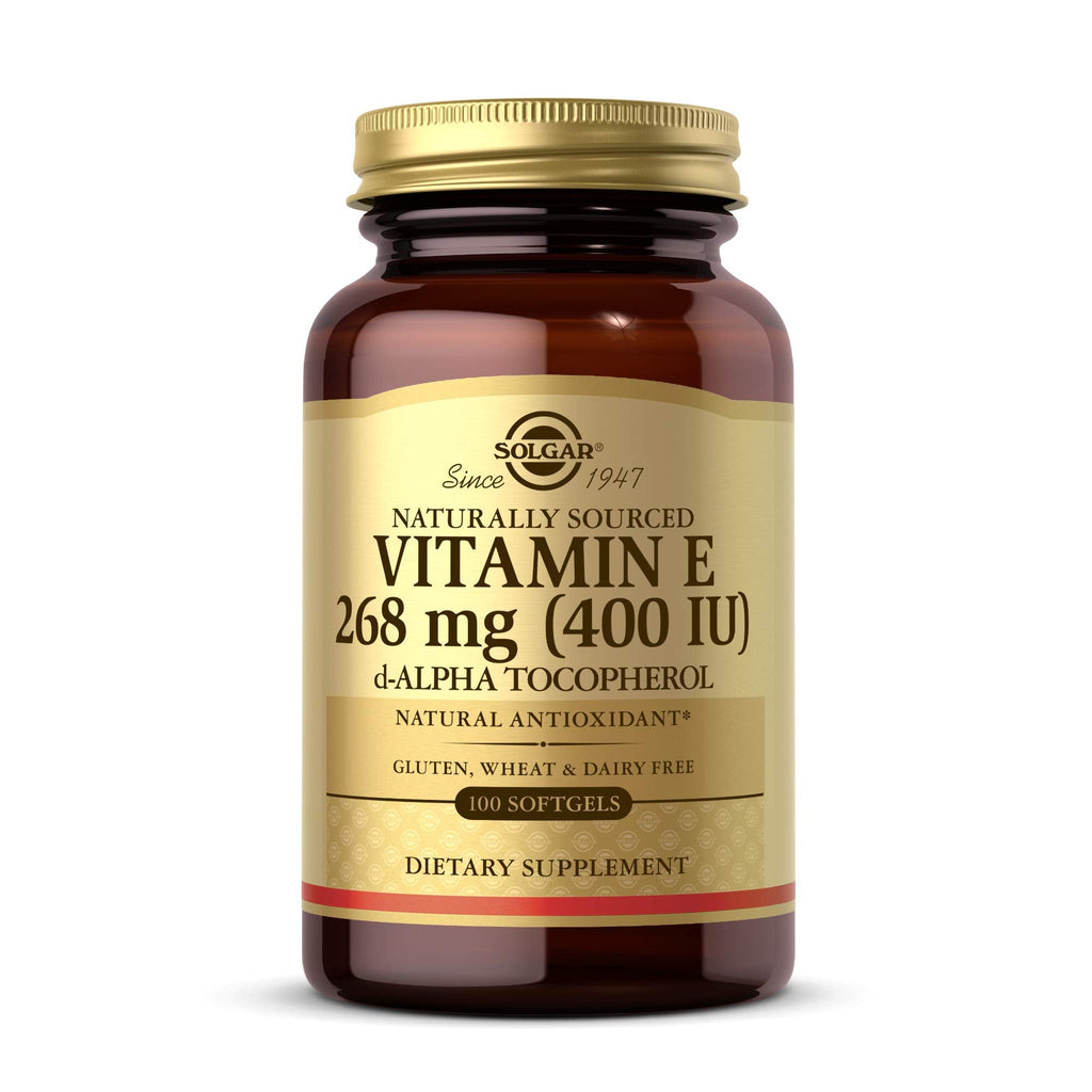 [Australia] - Solgar Natural Source Vitamin E 268 mg (400 IU) Softgels - Pack of 100 - Protects Cells From Oxidative Stress - Immune System Support - Vegan and Gluten Free 100 Count (Pack of 1) 