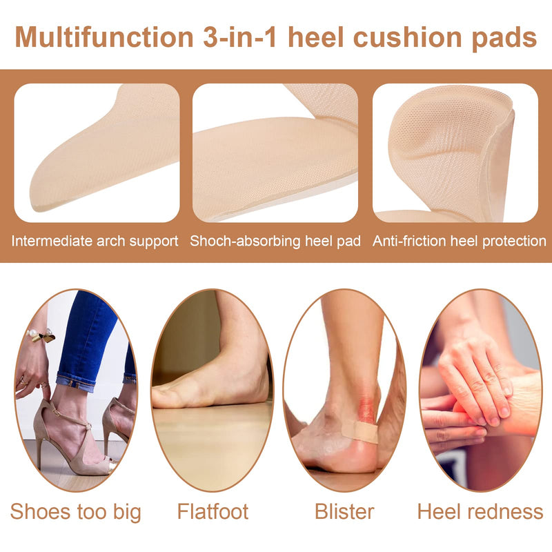 [Australia] - Heel Grips, Premium Heel Grips for Ladies Shoes, Self Sticky Heel Protector, Adds Volume, and Cushioning, Heel Protectors Good for Most New Shoes Insoles 