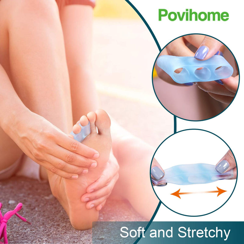 [Australia] - Povihome 10 Pack Pinky Toe Separator and Protectors, Toe Separators for Overlapping Toe, Curled Pinky Toes Separate and Protect - Spacers for Morton's Neuroma Pain Relief 
