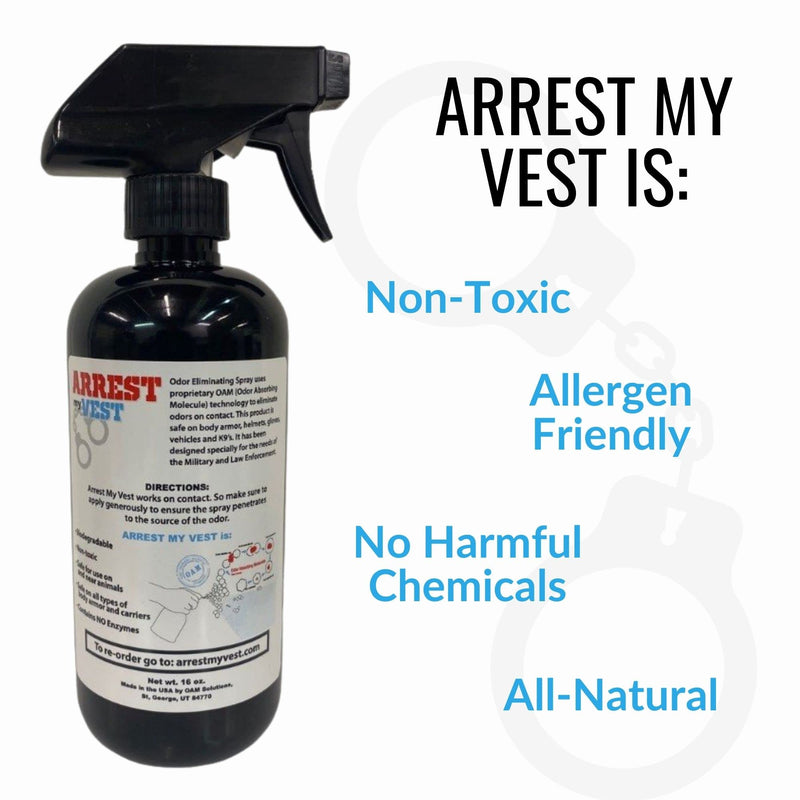 [Australia] - Arrest My Vest Military and Police Grade Odor Eliminating Spray for Body Armor Odor, Tactical Gear. Safe on K9's. Triple Pack of Assorted Fragrances 1 Unscented, 1 Midnight and 1 Driftwood Bottles 