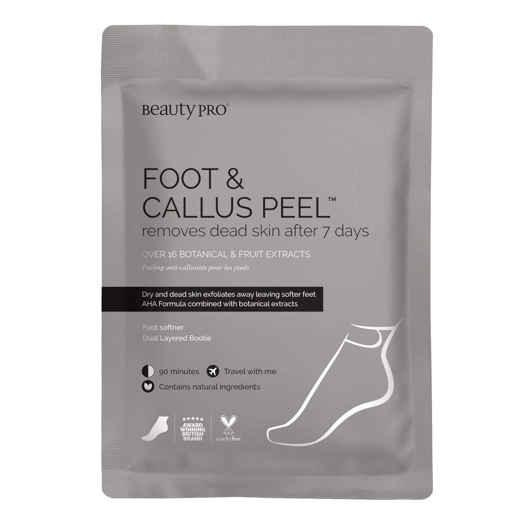 [Australia] - BEAUTYPRO FOOT & CALLUS PEEL With 16 Natural Plant Botanicals | Vegan Foot Peel Mask for Baby Soft Feet | Cracked Heel Repair | Exfoliating Socks | Foot Mask Peel | 