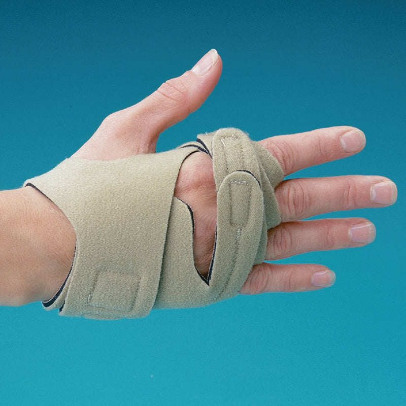 [Australia] - Rolyan Hand-Based in-Line Splint for Right Hand, Size Large Hand Brace for Knuckle Support and MCP Joint Alignment, Reinforced Neoprene Hand Support with Finger Straps, Finger Alignment Splints,49689 